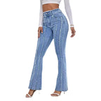 New Slightly Flared Wadding Edge Jeans For Women