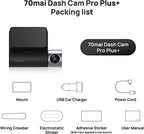 70mai A500s 1944P Dash Cam A800S Built-in GPS ADAS 140FOV 70mai Car Camera