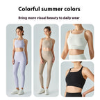 Spaghetti Strap One-piece Fixed Cup Sports Underwear Medium Strength Beauty Back Strap